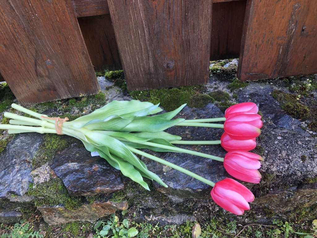 Umělé tulipány růžové 5 ks